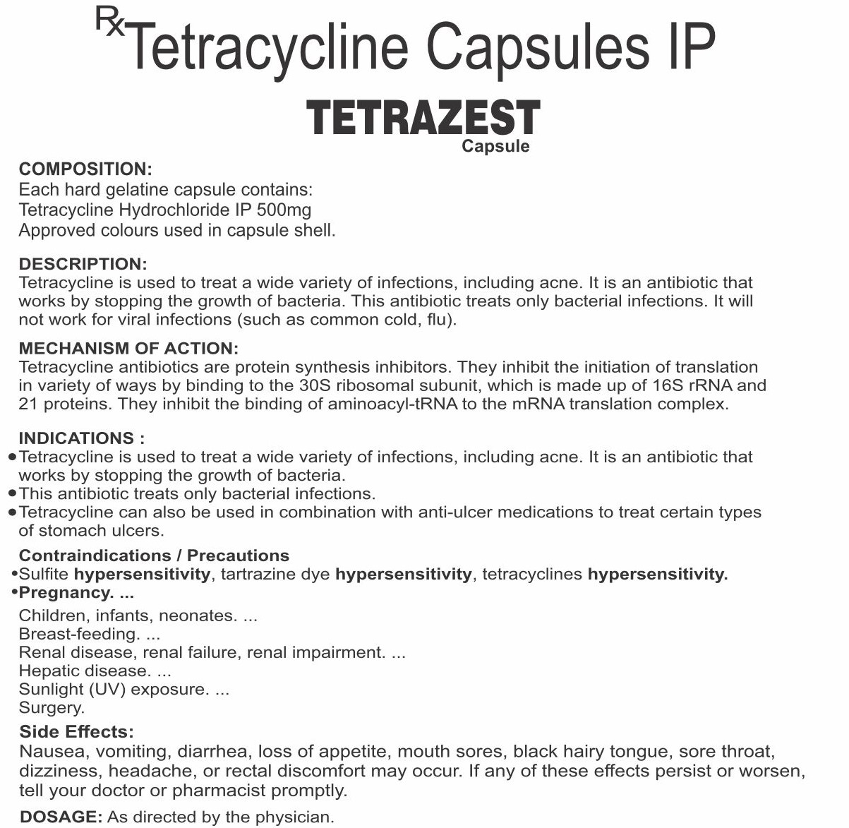 TETRAZEST CAPSULES